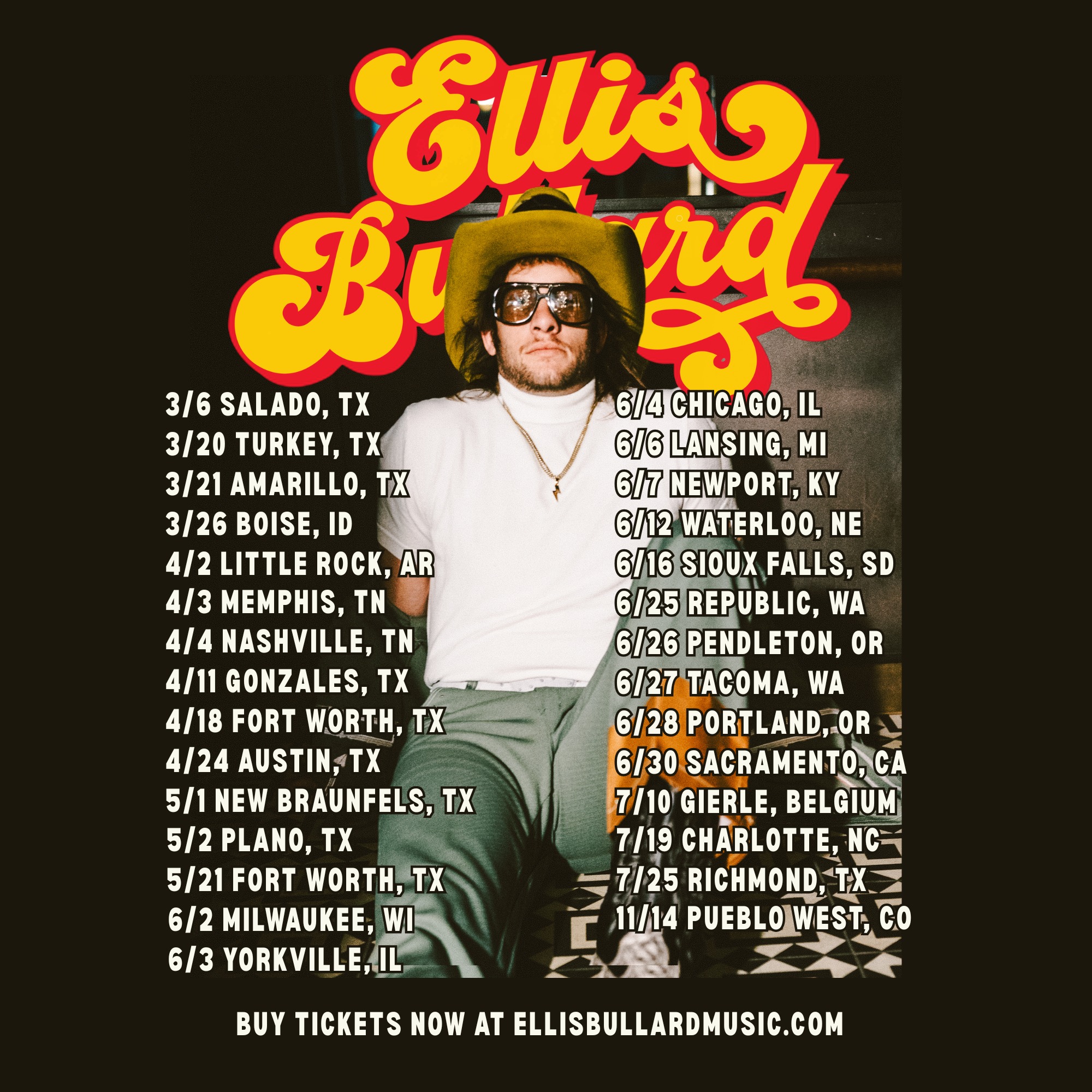 Ellis Bullard Tour Poster 2026